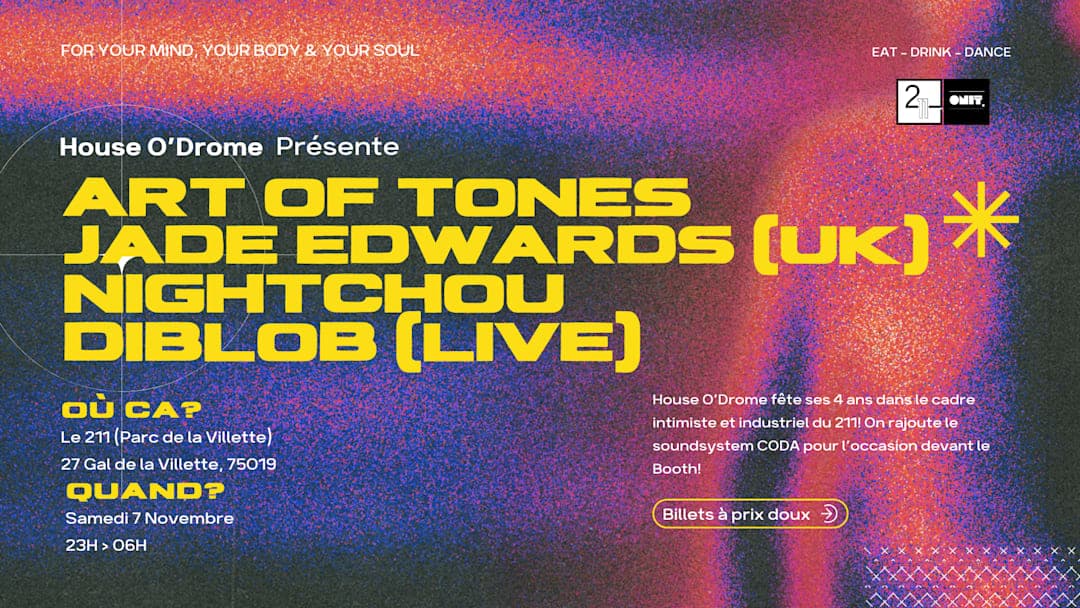 4 ans HOD : Art Of Tones, Jade Edwards, Nightchou, Diblob, Funkyroom Family