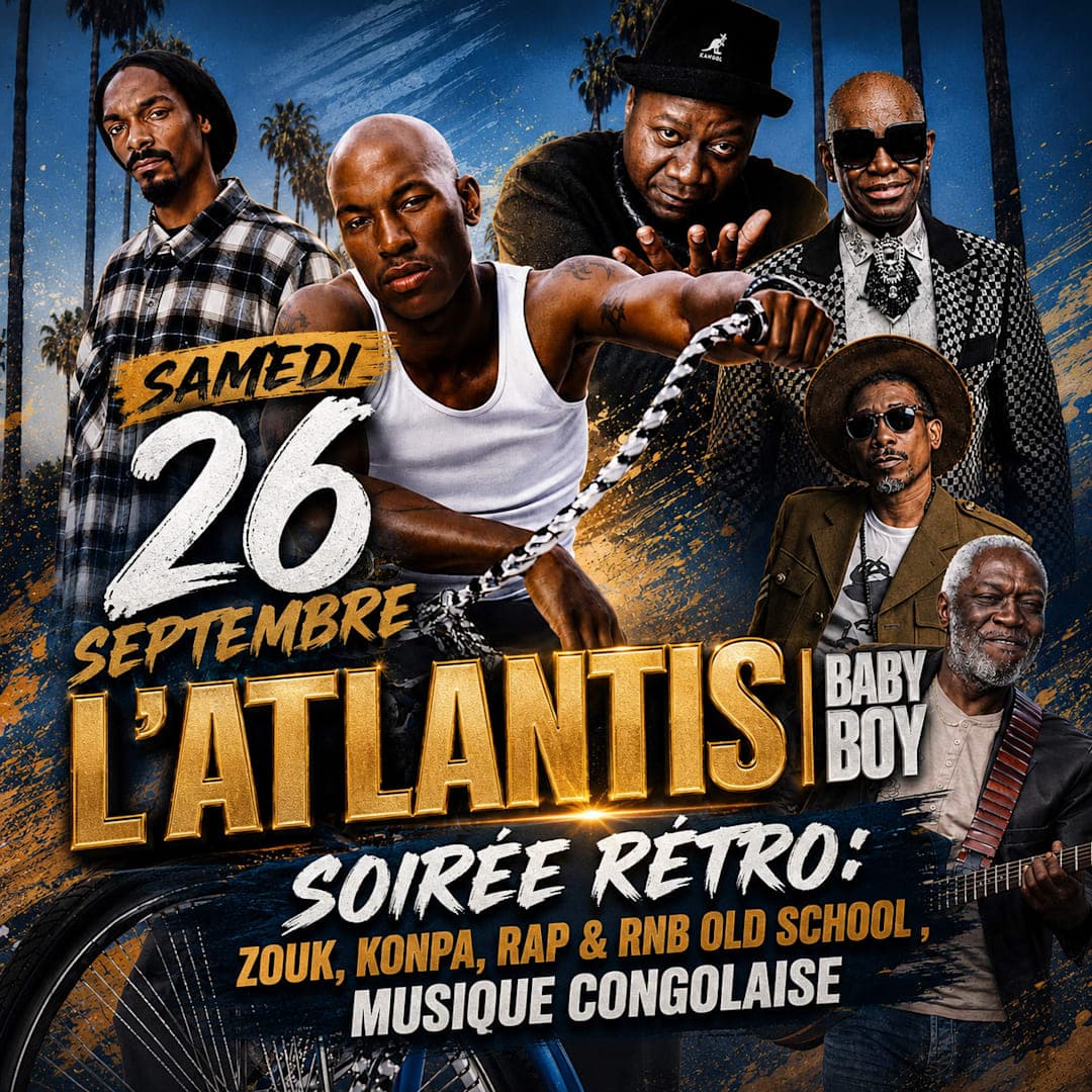 Atlantis : soirée hip hop old school, zouk, konpa