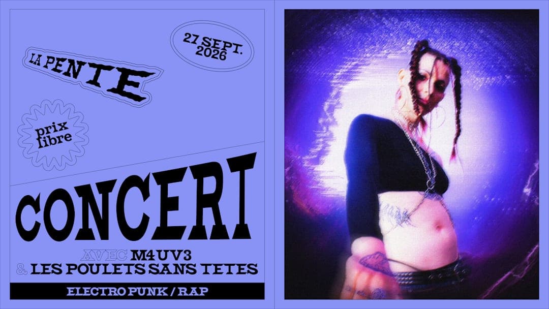 Concert : m4uv3 & Les poulets sans têtes (electropunk / rap)