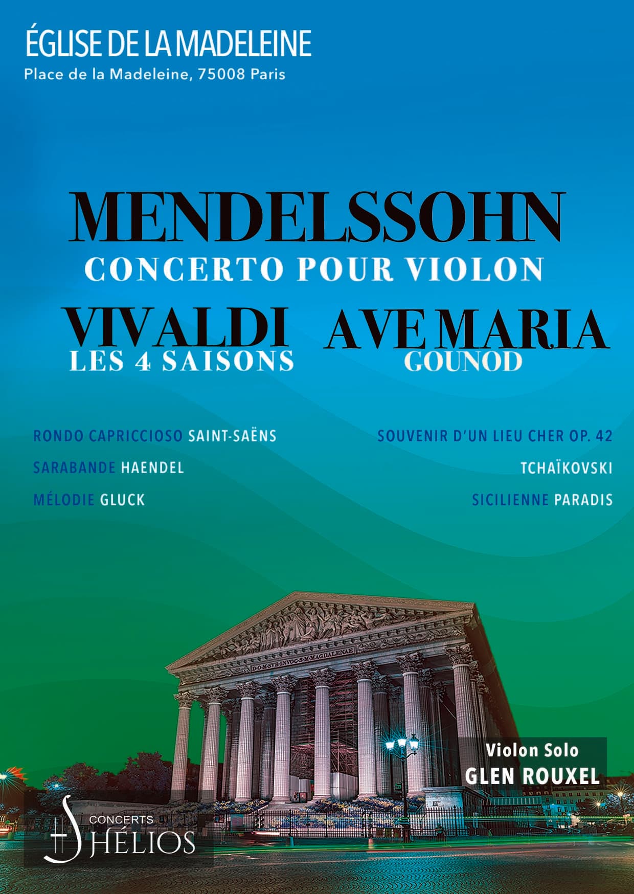 Les 4 Saisons de Vivaldi, Ave Maria, Concerto de Mendelssohn
